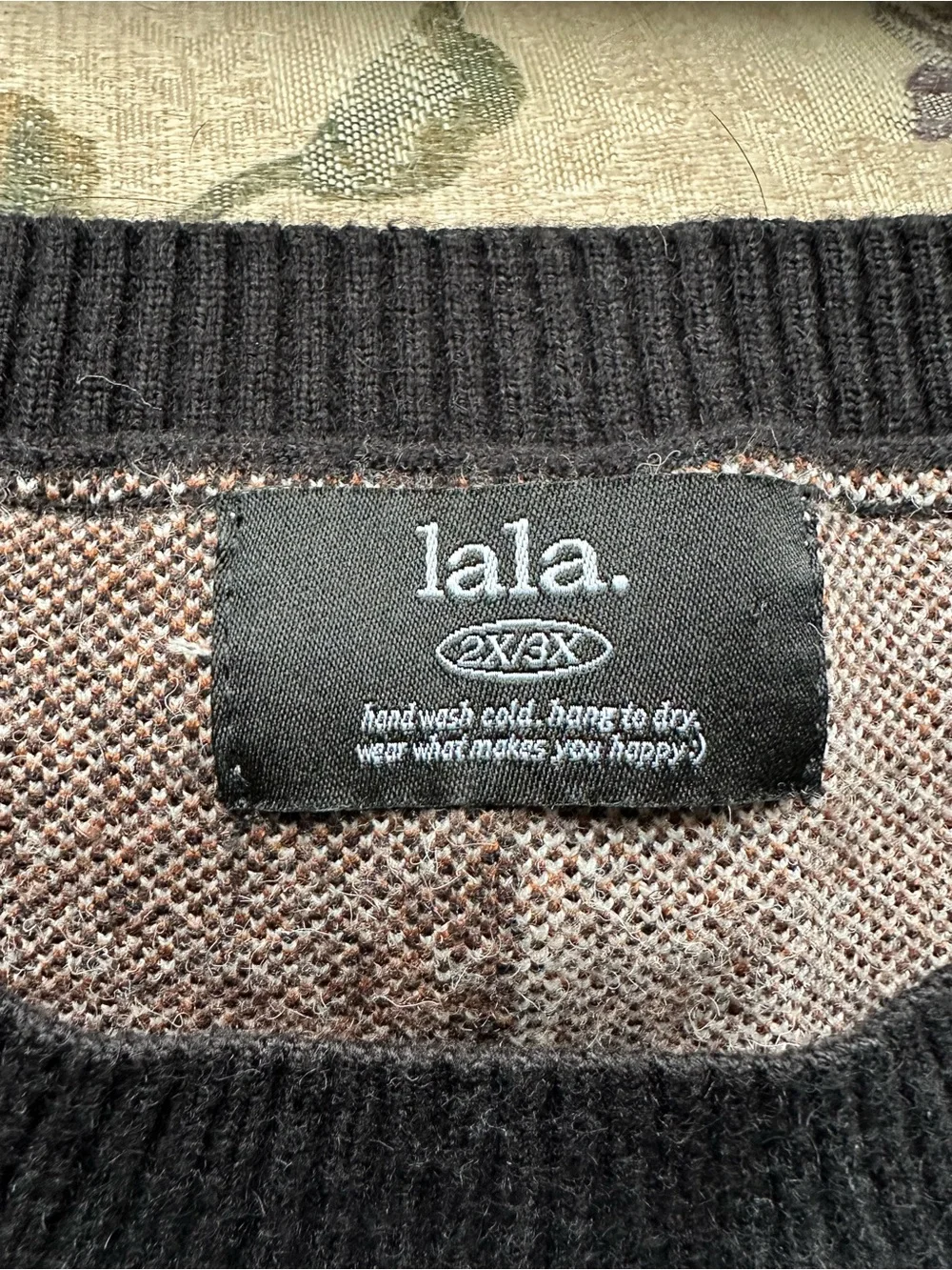 Dressed LaLa Check & Stripe Long Sleeve Sweater Dress 2X/3X - Picture 2 of 10